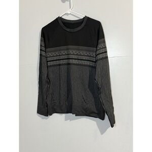 Lululemon Size XL Restless Pullover in Titanium black Athletic Gym Running Gym